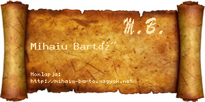 Mihaiu Bartó névjegykártya